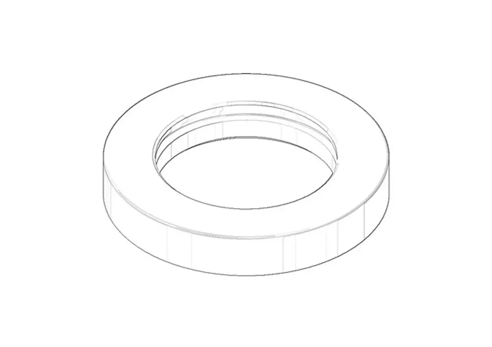 DORNBRACHT Rosette für Standauslauf ERSATZTEILE 092810016 D. 55 x D. 35 x 10 mm Platin, 092810016-08 Galeriebild 1